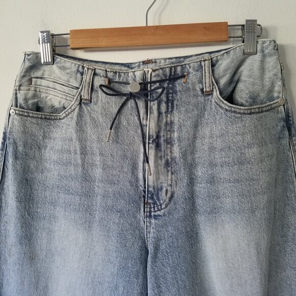 Habitual High Waisted Wide Leg Light Washed Denim Size 28 - Picture 5 of 11